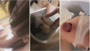 【美桃桃s】溺水调教脚深喉口水全体重踩踏