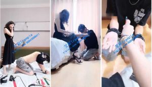 【山西小鱼主】骑行，鞭打，踩踏，虐乳，踩蛋，滴蜡-97LZTD-2317