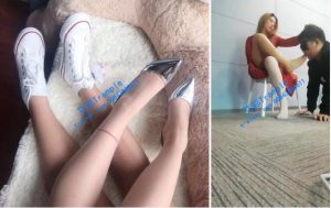 【姐妹团s】双S-模特白丝网袜羞辱狗-97LZTD-1156
