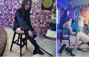 【冷依】夜店KTV长靴威严调奴-97LZTD-1301