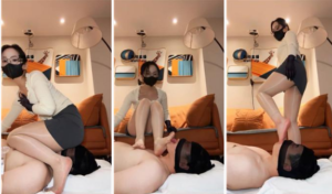 【晚晚】长靴肉丝踩踏虐乳-97LZTD-21995