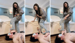 【黑兔】喂食咀嚼物重度鞭打虐乳-脏鞋棉袜踩-97LZTD-328563