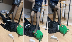 【江湖狼】黑丝美腿踩踏绿帽奴【双视角版】-97LZTD-328681