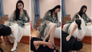 【亚绮】汉服女神诱惑-短靴踩踏喂食-97LZTD-328704