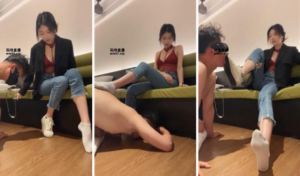 【佳佳】小白鞋白袜气味辱-97LZTD-329498